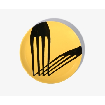 Assiette à diner - Ombre portée jaune