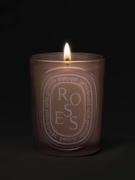 Roses - Bougie moyen modèle