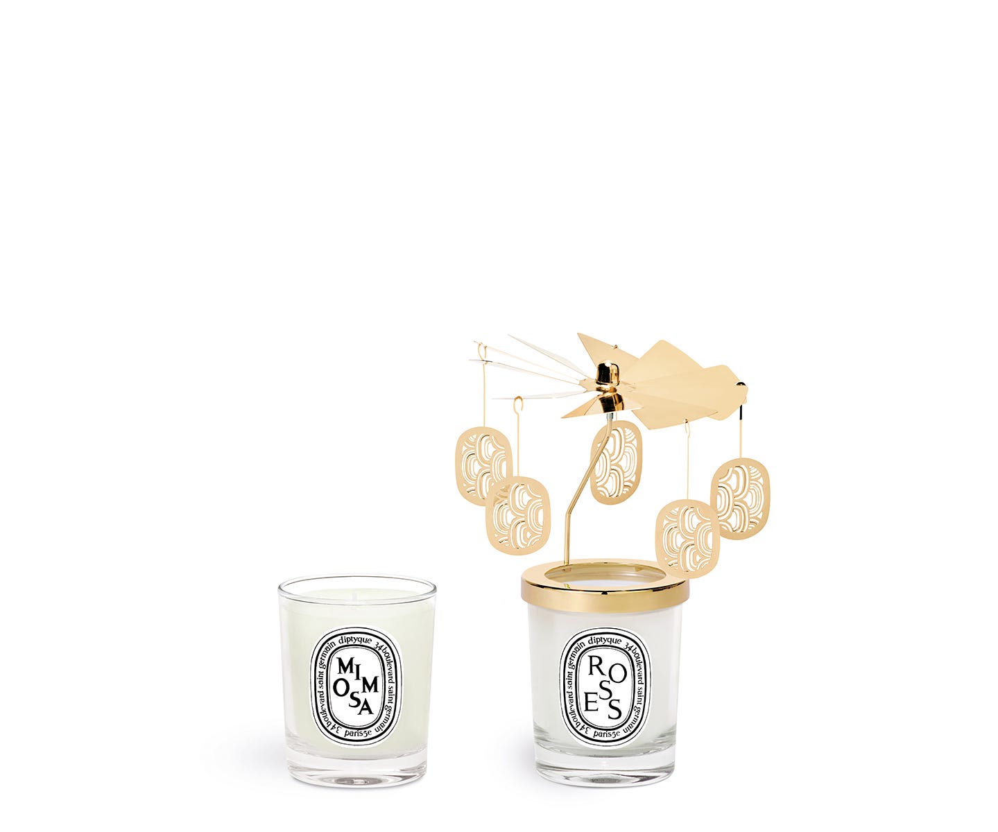 ディプティック　mimosa カルーセル Carousel set with two 70g candles (Roses & Mimosa) - Limited