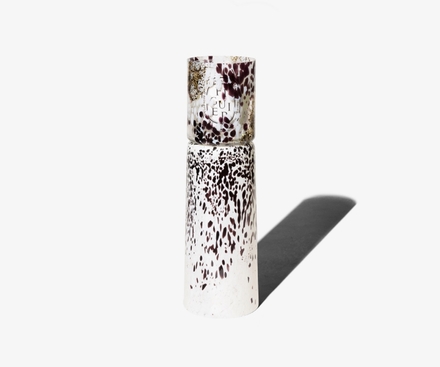 Windlicht-Vase Murano - Schwarz und Weiß