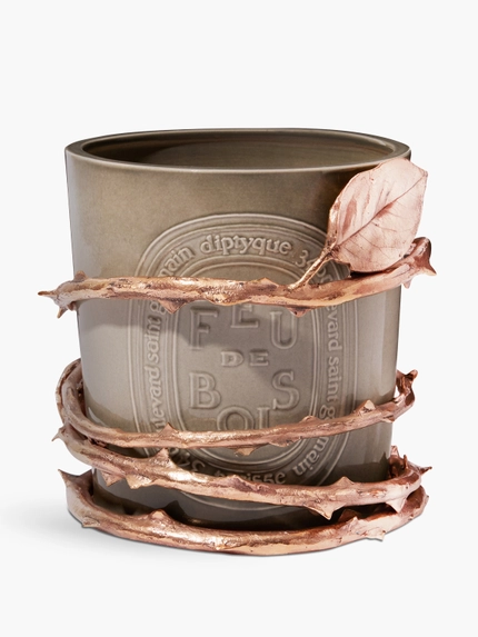 Bronze Rose Thicket Ornament - For extra large candles