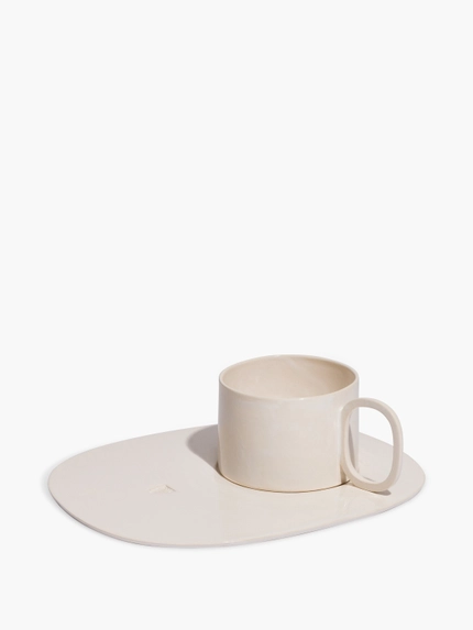 Coffee cup - Hollow handle with tray