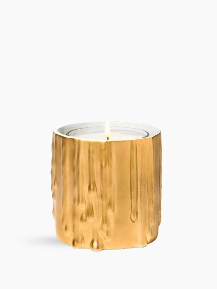 Candeliere alla cera persa Oro - Per candela modello classico