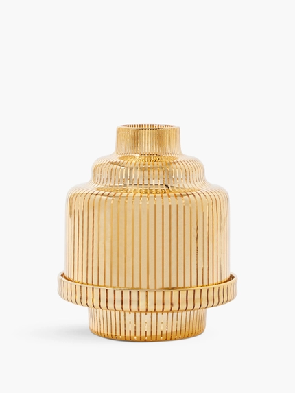 Golden Pyramid Candle Holder - For classic candles