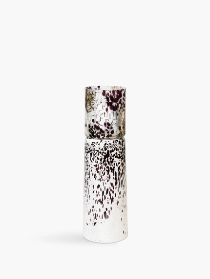 Murano Candle Holder-Vase - Black and White