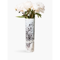 Murano Candle Holder-Vase - Black and White