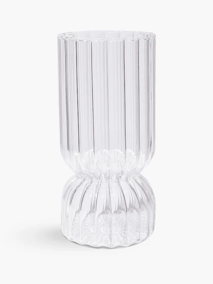 Ribbed Candle Holder - For medium and large candles