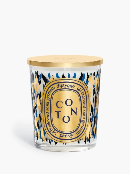 Coton (Cotton) - Classic candle with Golden Lid