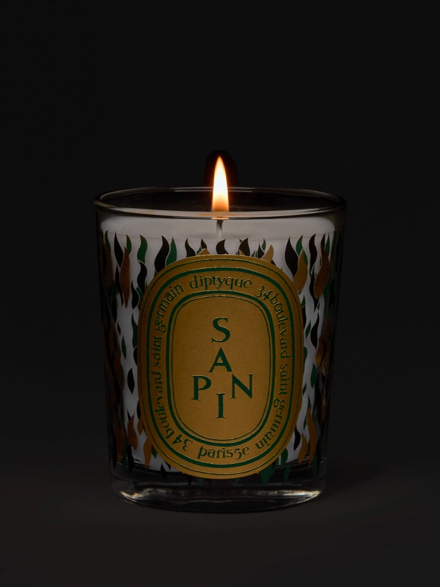 Sapin (Holiday trees) - Classic candle with Golden Lid Classic
