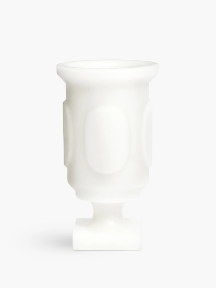 Vase Antique in Weiß - S