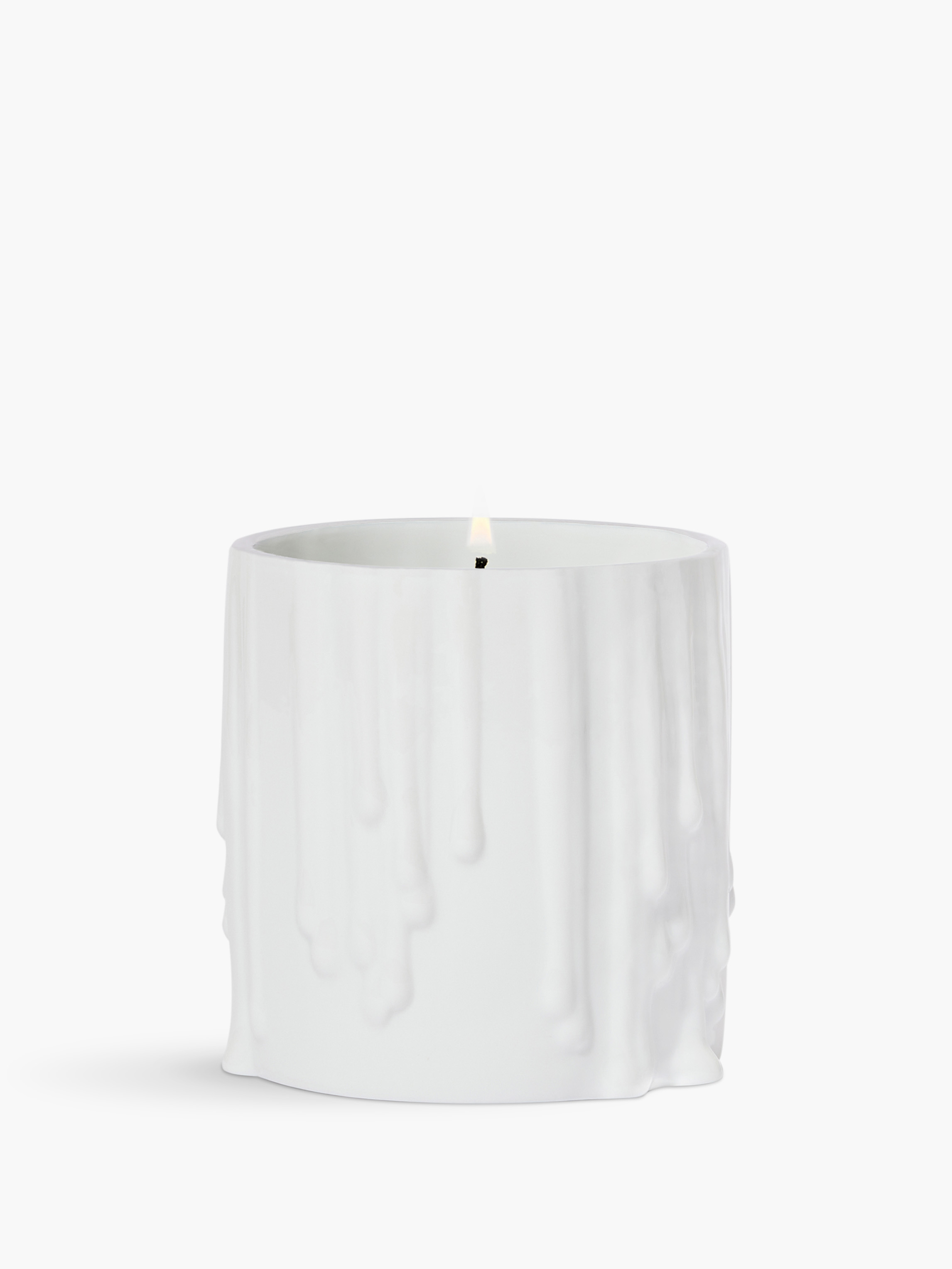 White melted wax candle holder Diptyque Paris