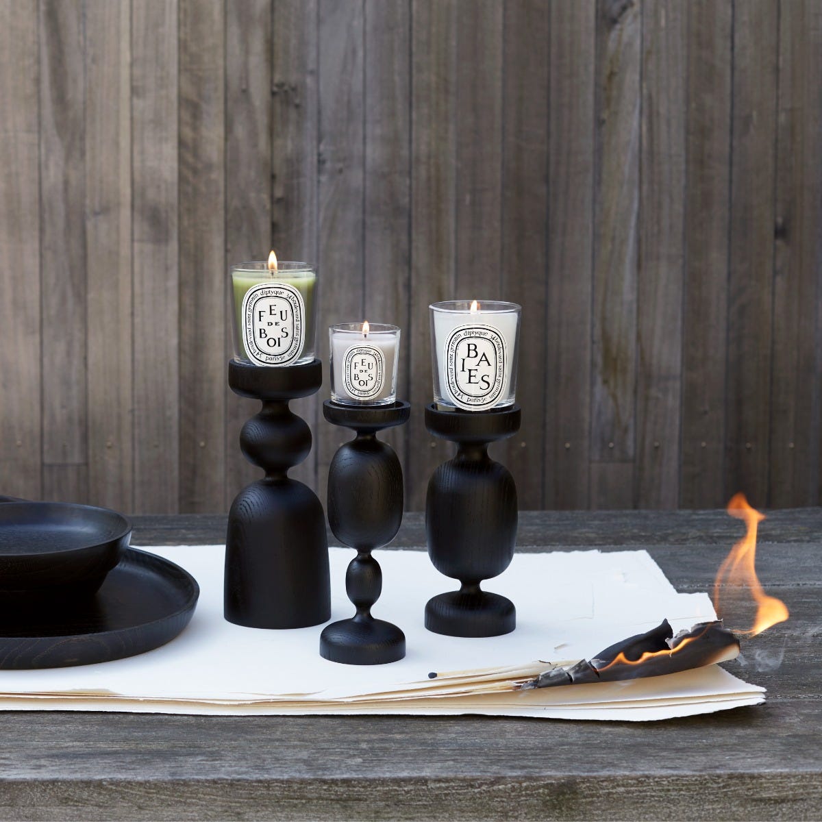 Black Ellipse Tray - Medium | Diptyque Paris