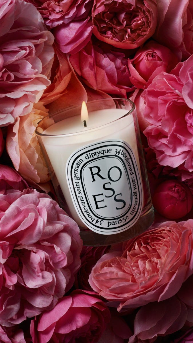 【diptyque】 ROSEキャンドル 600gラージサイズ　ピンク Roses Candle 600g | Diptyque Paris