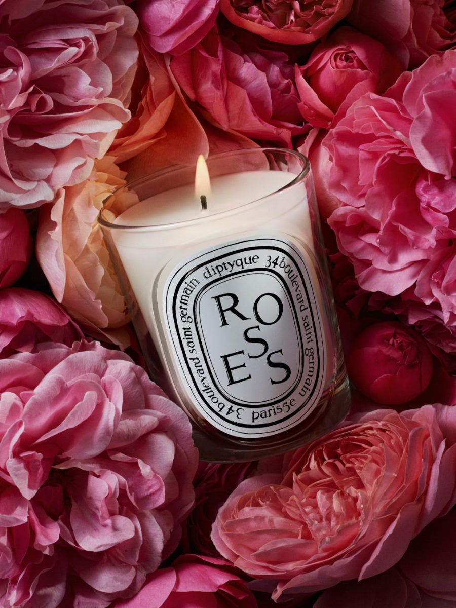 diptyque【限定】ローズキャンドル190g Roses（ローズ） - クラシックキャンドル | Diptyque Paris