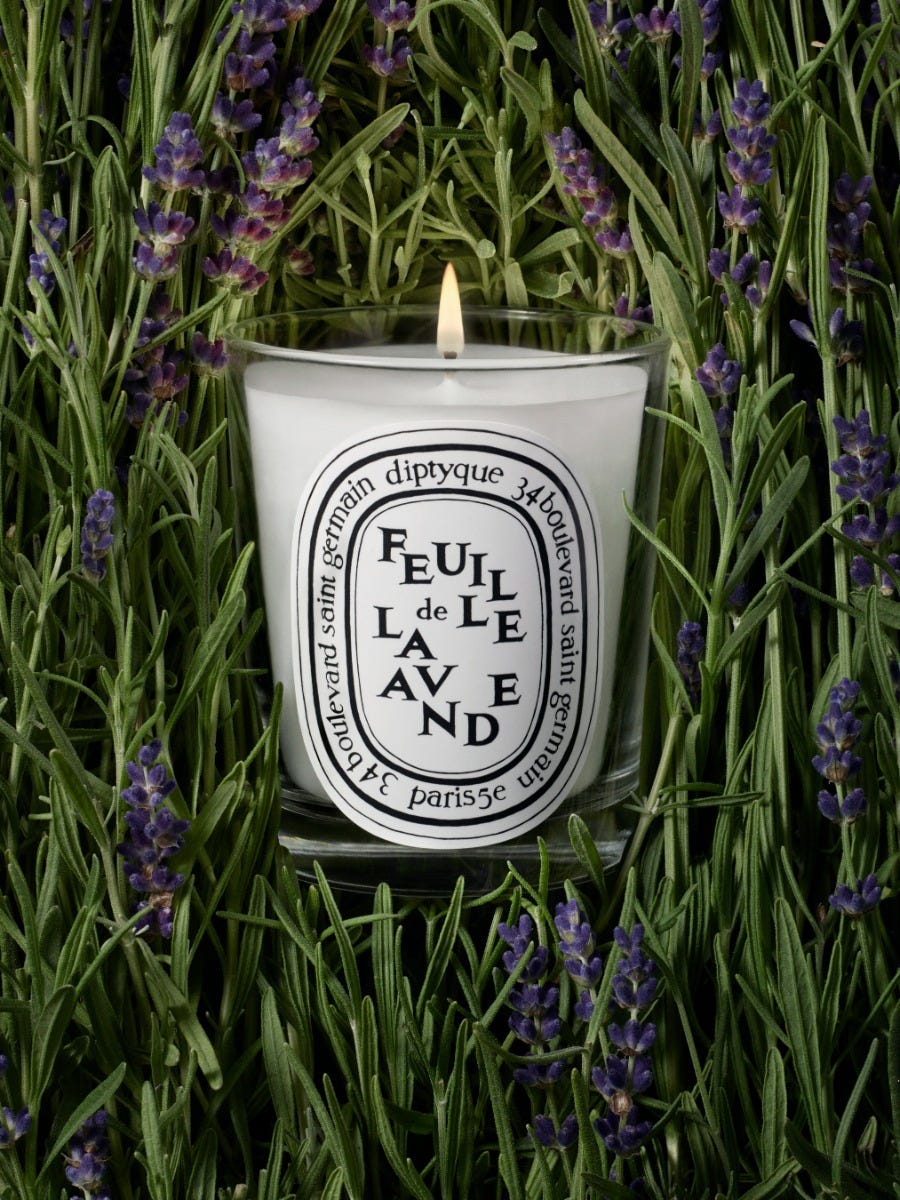 【今日の超目玉】 de Feuille Lavande/ Paris Diptyque | candle small Leaf Lavender キャンドル