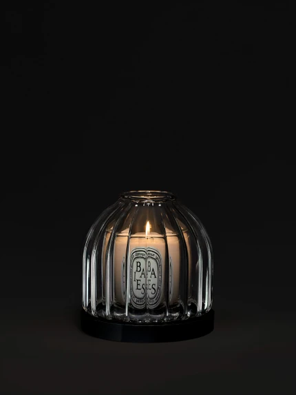 玻璃燭罩 - 直紋 - 適合迷你款蠟燭