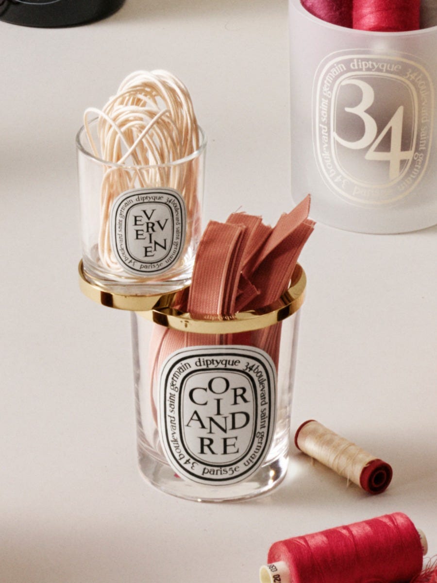 未使用新品diptyqueアンセパラブル（ダブルリング）ローズ70g空き容器 ダブルリング | Diptyque Paris