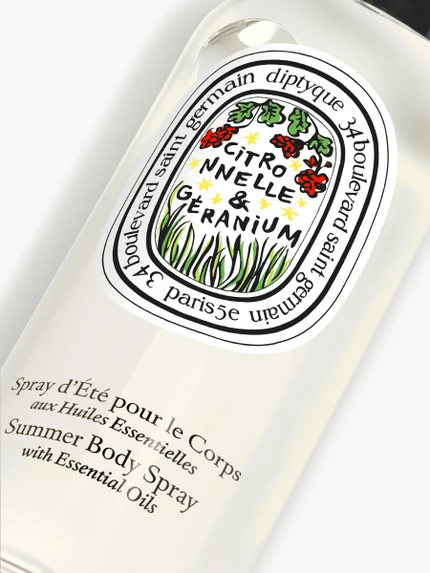 Lemongrass & Geranium - Summer body spray with essential oils
