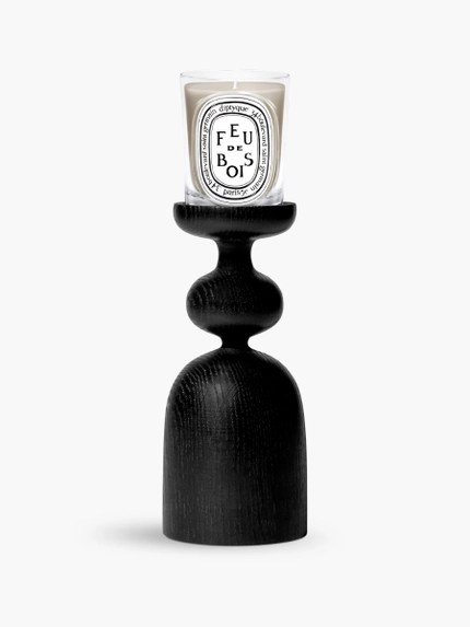 Black Pillar Candle Holder - For classic candles