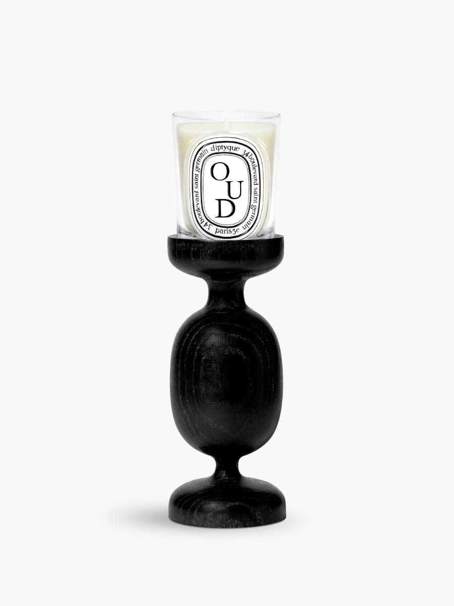 Black Column Candle Holder - For classic candles